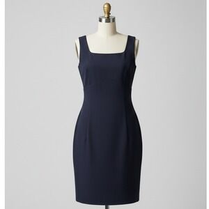 Small Navy Blue Sleeveless Fitted Dress‎ Classy Summer Spring